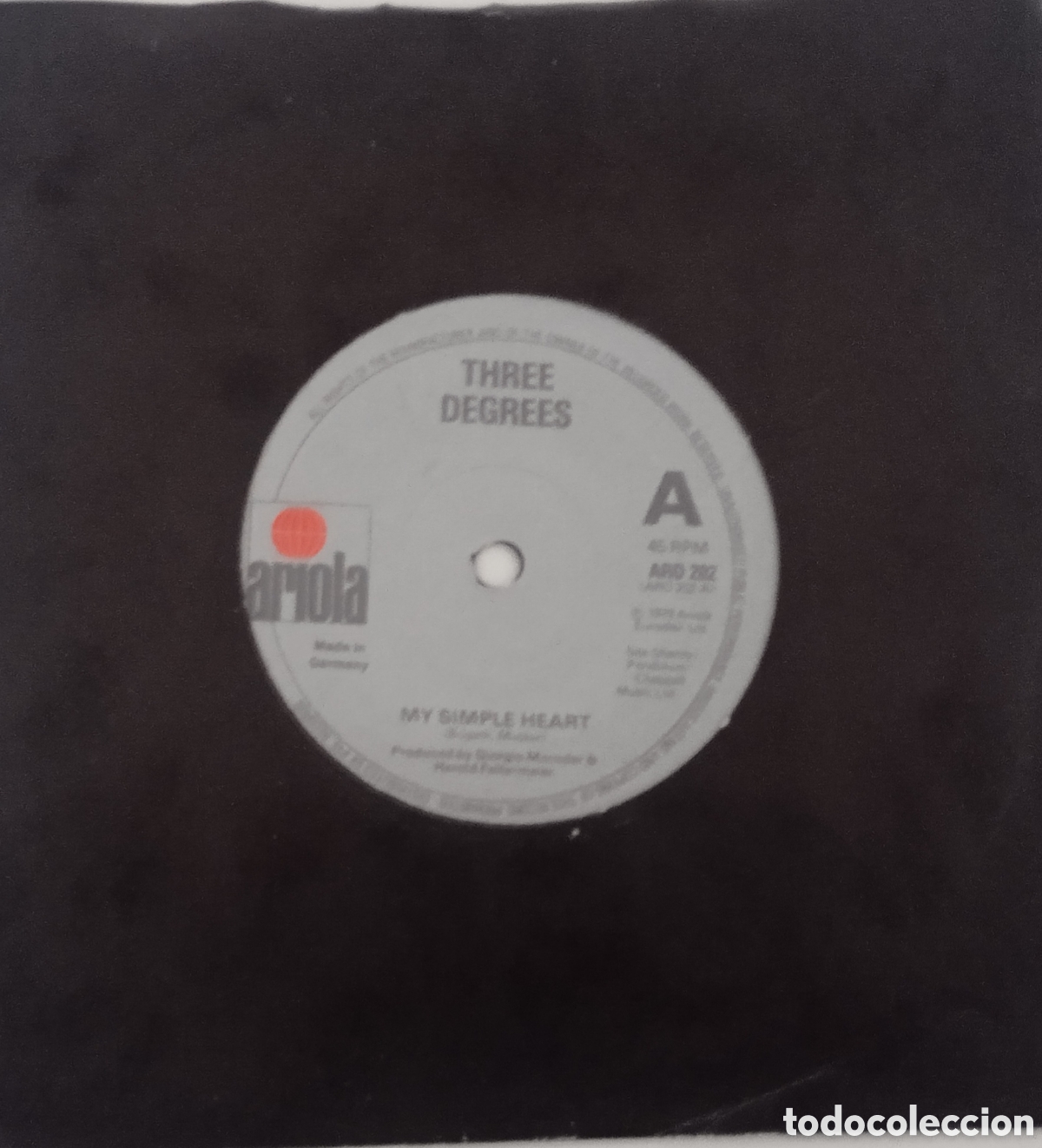 Discos de vinilo: THE THREE DEGREES - My simple heart (1979) single - Foto 5