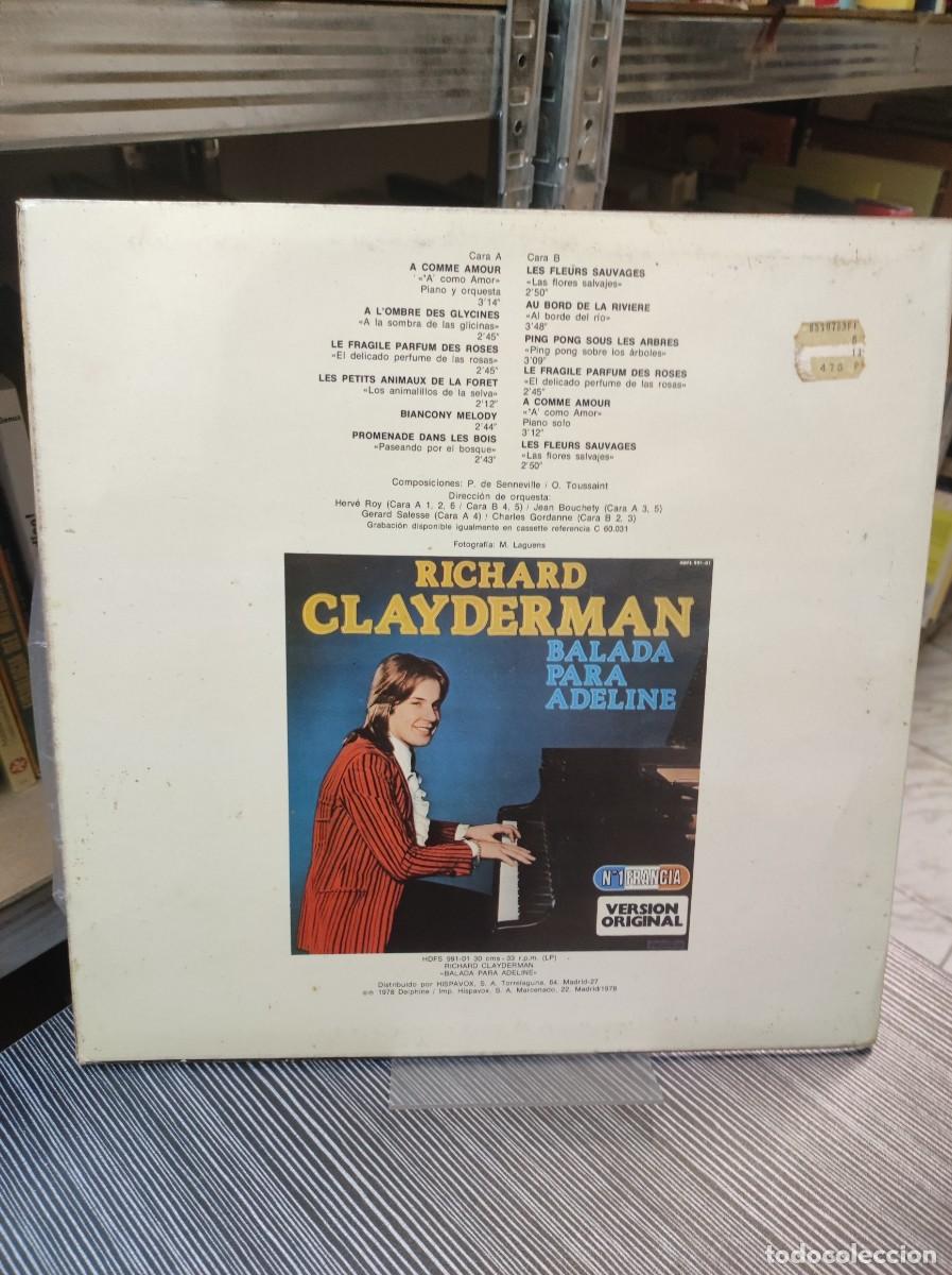 Discos de vinilo: Richard Clayderman &ndash; &rdquo;A&rdquo; Como Amor - Foto 2