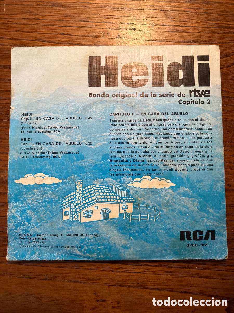 Discos de vinilo: DISCO DE HEIDI -BANDA ORIGINAL DE LA SERIE RE RTVE- - Foto 5