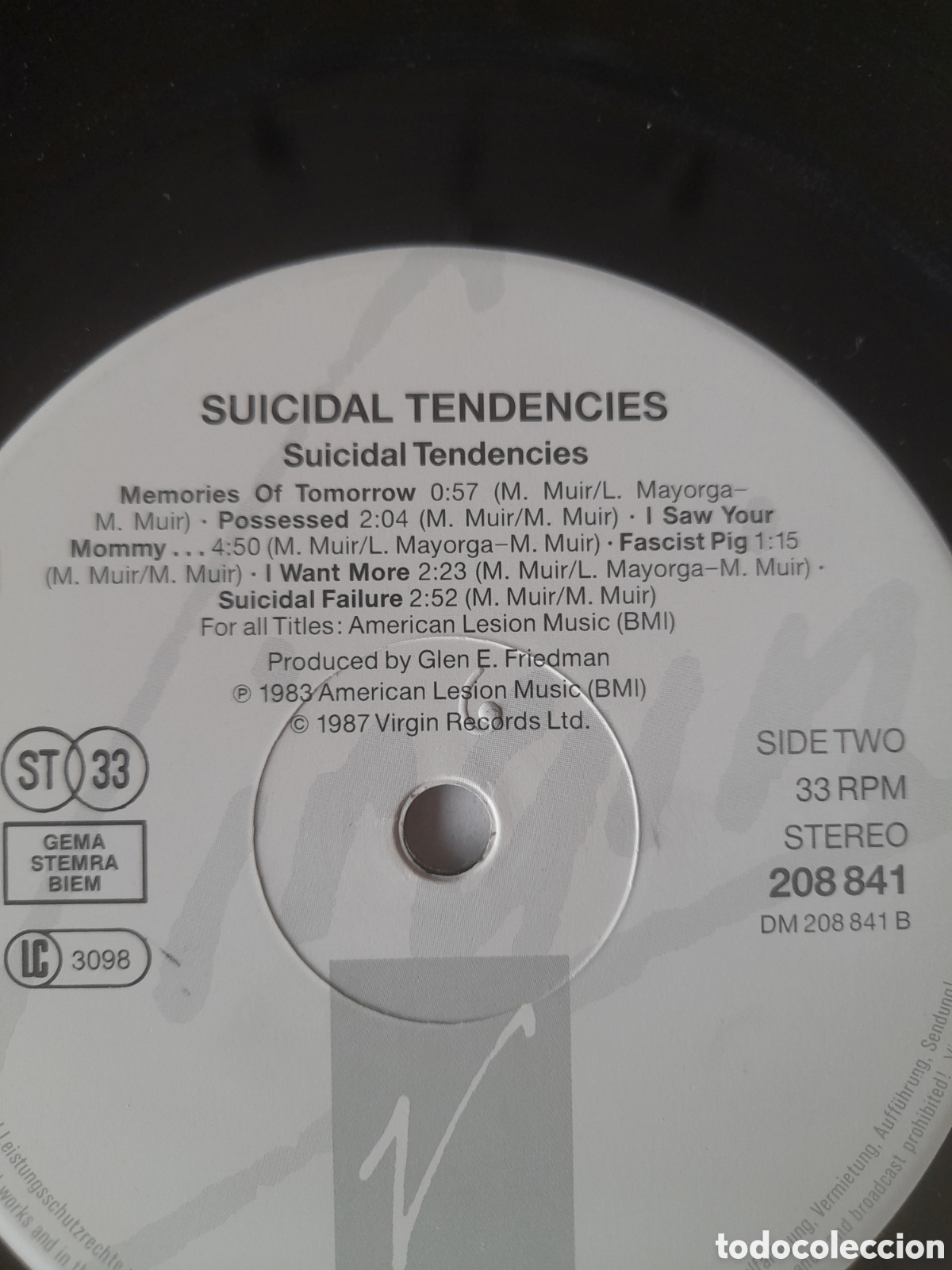 Discos de vinilo: Suicidal Tendencies LP Vinilo &rdquo;Suicidal Tendencies &rdquo; - Foto 3