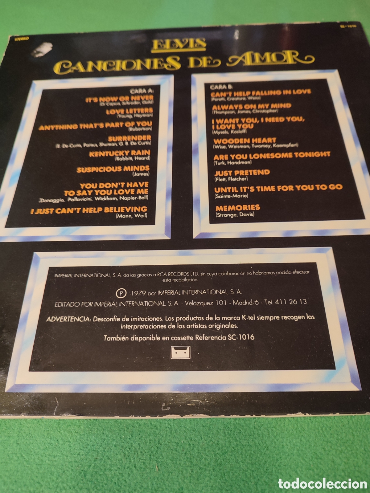 Discos de vinilo: Elvis Presley - Elvis canciones de amor - Foto 2