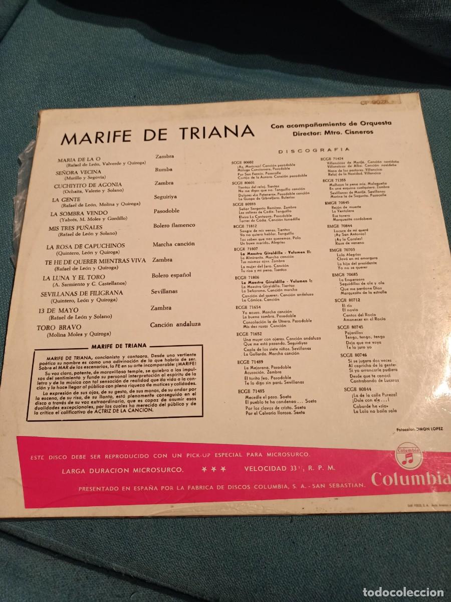 Discos de vinilo: marife de triana columbia - Foto 2
