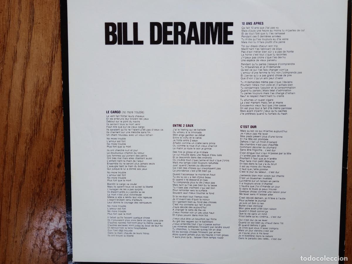 Discos de vinilo: Bill Deraime - entre deux eaux - Foto 3