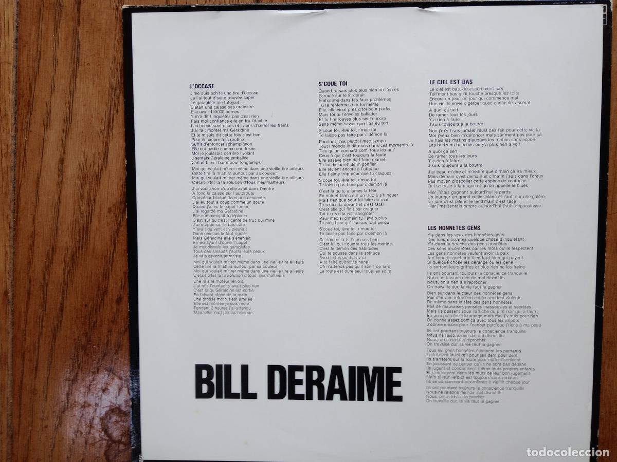 Discos de vinilo: Bill Deraime - entre deux eaux - Foto 4