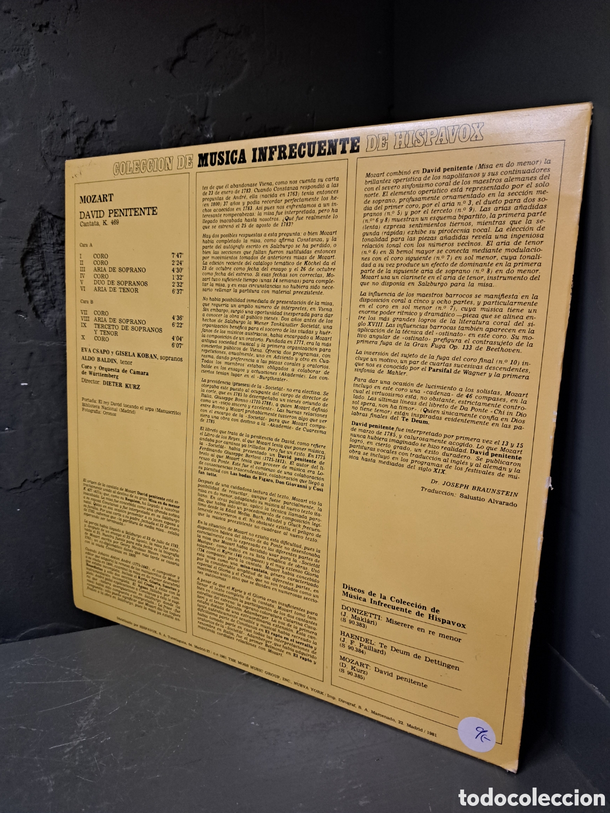 Discos de vinilo: Mozart. David Penitente - Foto 2