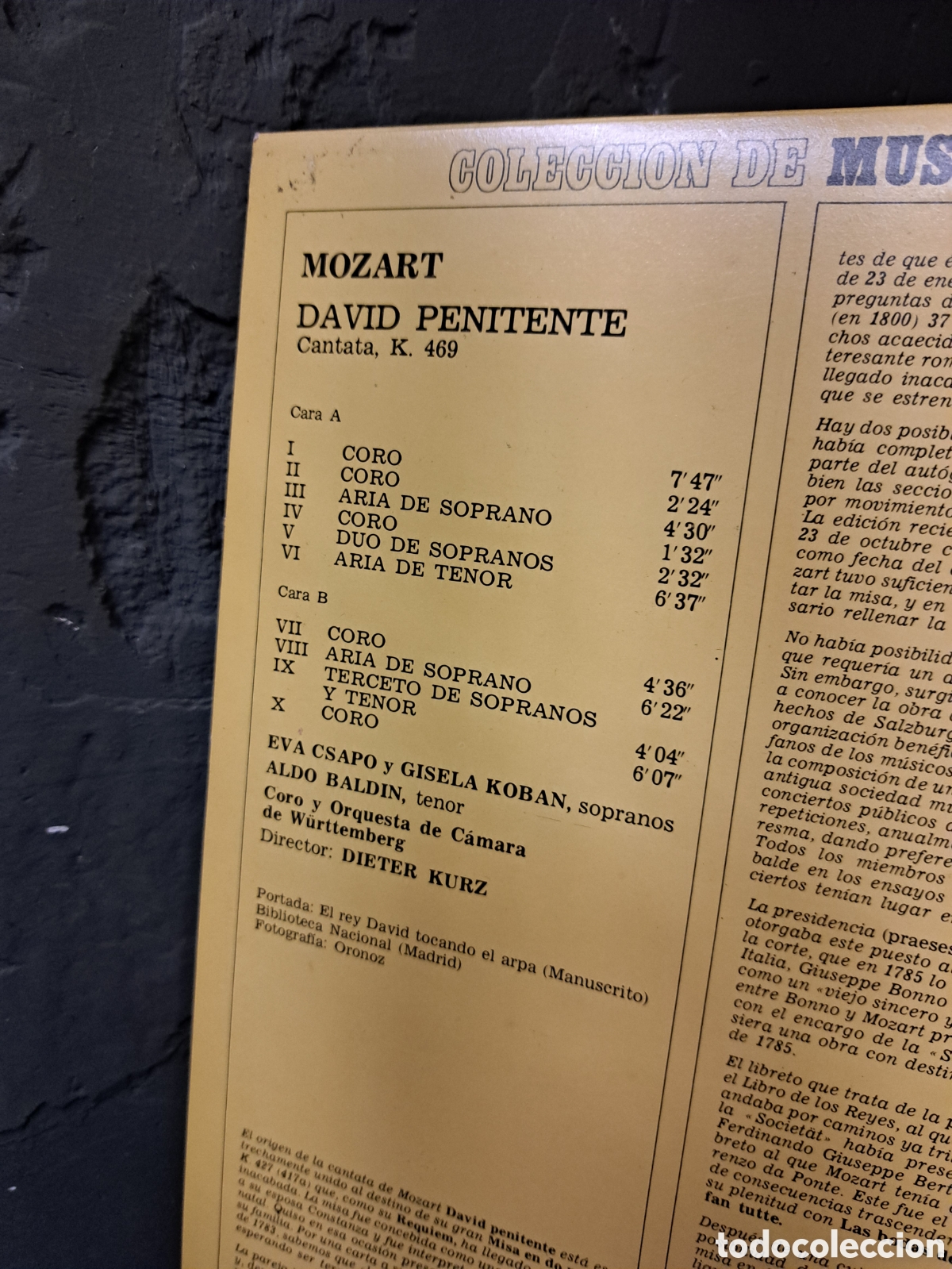 Discos de vinilo: Mozart. David Penitente - Foto 3