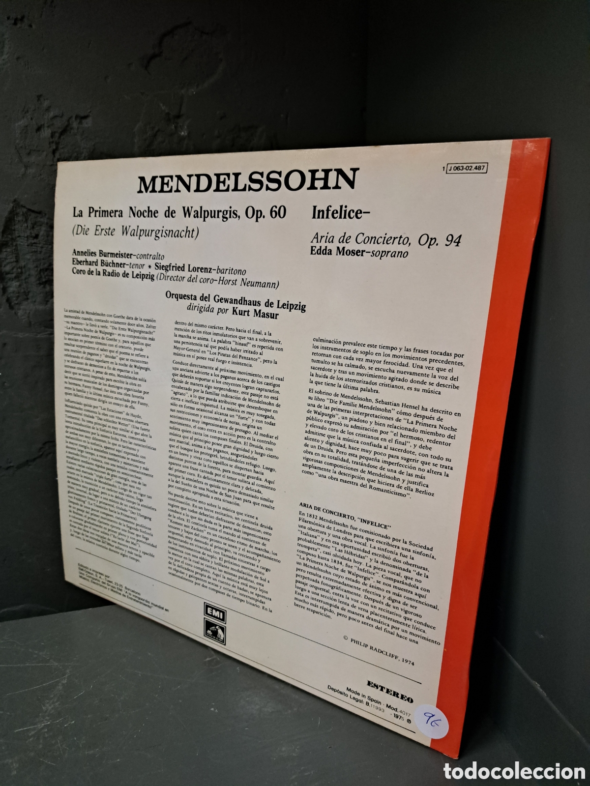 Discos de vinilo: Mendelssohn. The First Walpurgis Night - Foto 2