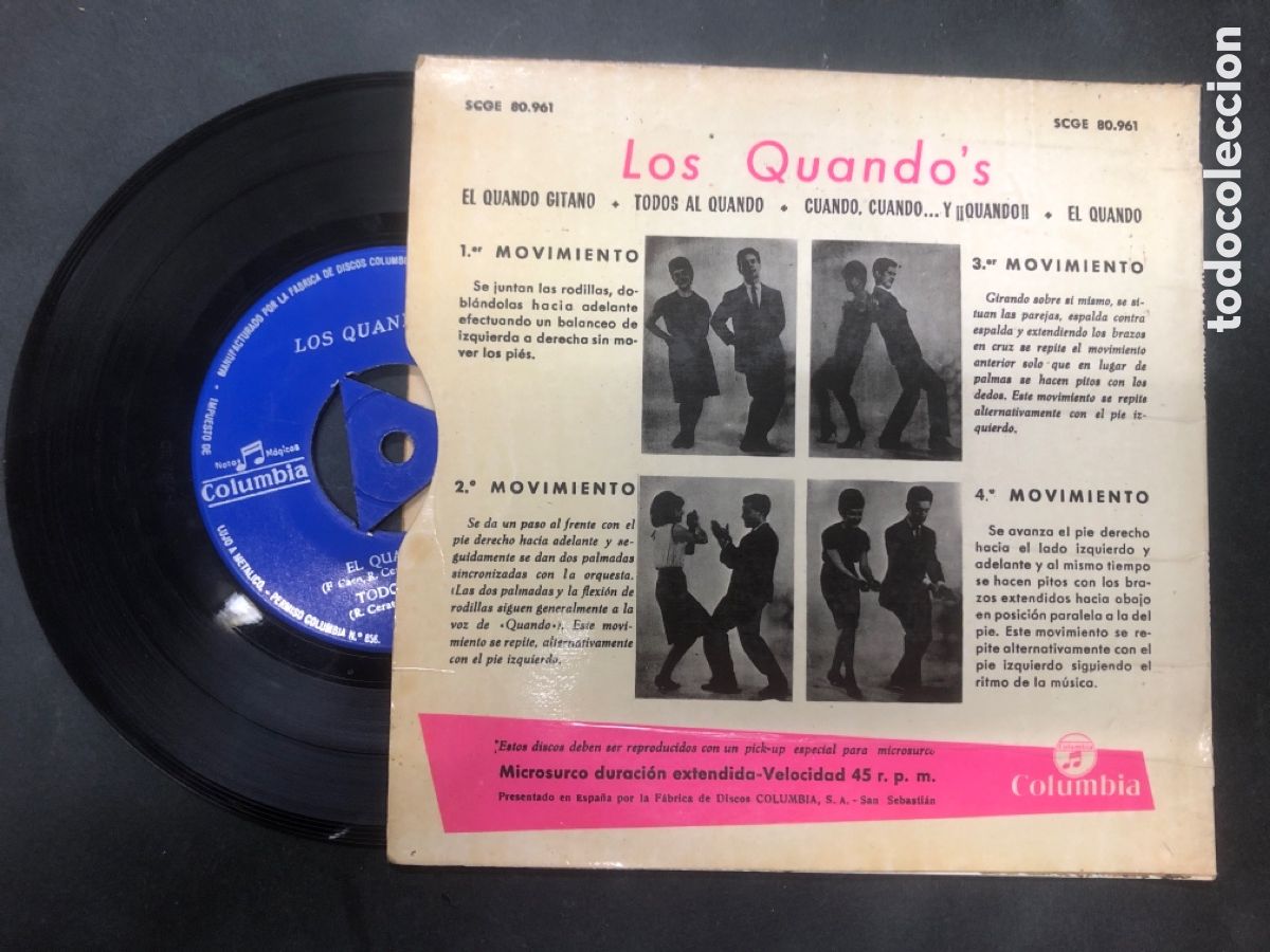 Discos de vinilo: EP LOS QUANDOS / EL QUANDO / EL QUANDO GITANO / TODOS AL QUANDO / CUANDO CUANDO - Foto 2