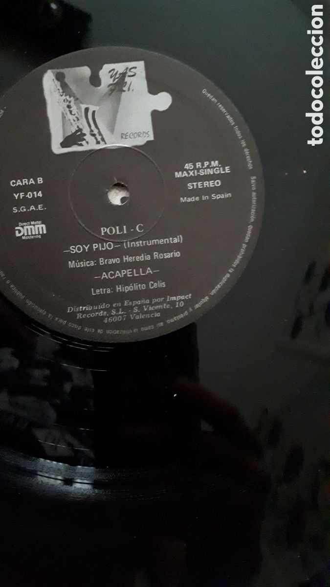 Discos de vinilo: POLY C - Soy Pijo (maxi single stereo)1990 - Foto 3