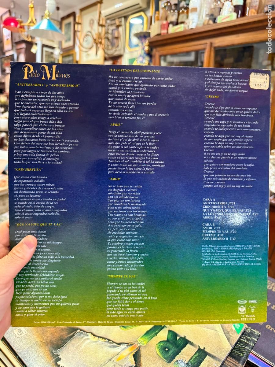 Discos de vinilo: LP PABLO MILANES - ANIVERSARIOS - Foto 2
