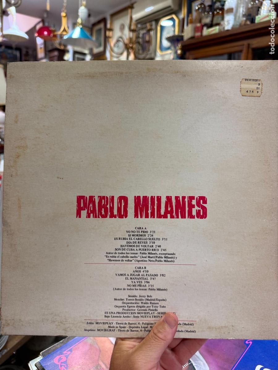 Discos de vinilo: LP PABLO MILANES --- - Foto 2