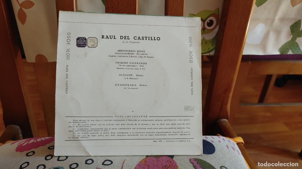 Discos de vinilo: RAUL DEL CASTILLO-EP ARRIVEDERCI ROMA +3 - Foto 2