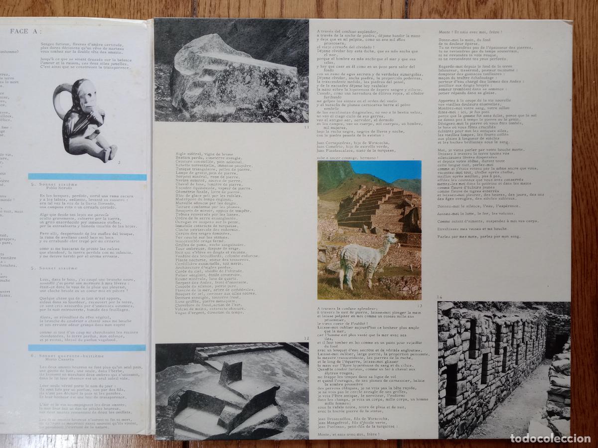 Discos de vinilo: Pablo Neruda - versos recitados en franc&eacute;s - Foto 3