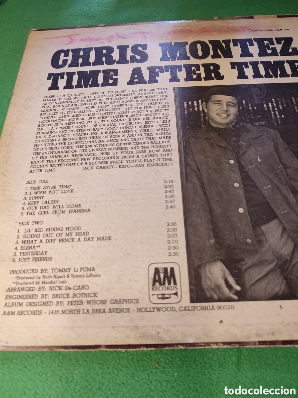 Discos de vinilo: Chris Montez - Time after time Edici&oacute;n USA 1968 - Foto 2