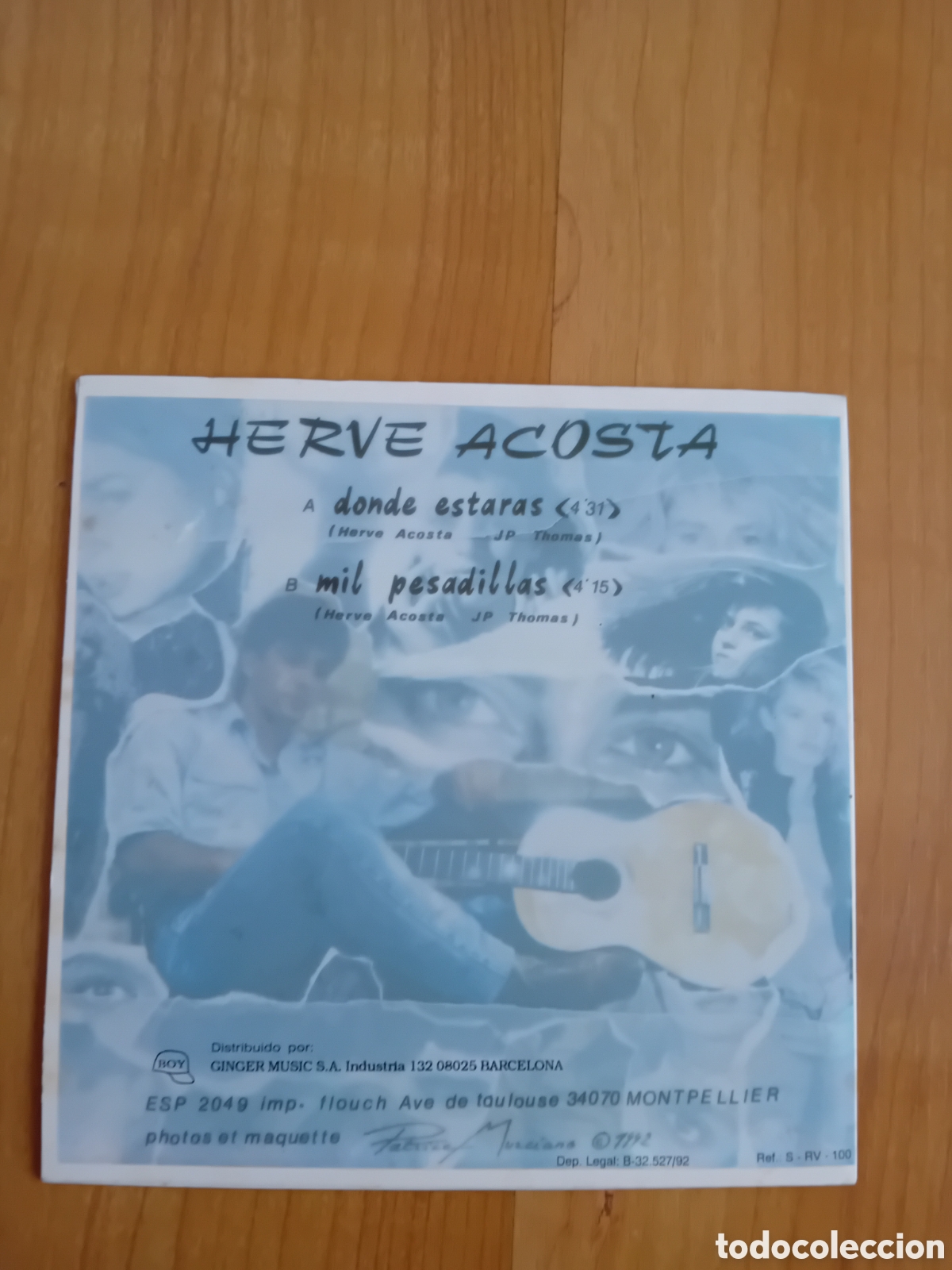 Discos de vinilo: HERVE ACOSTA. DONDE ESTARAS - Foto 2