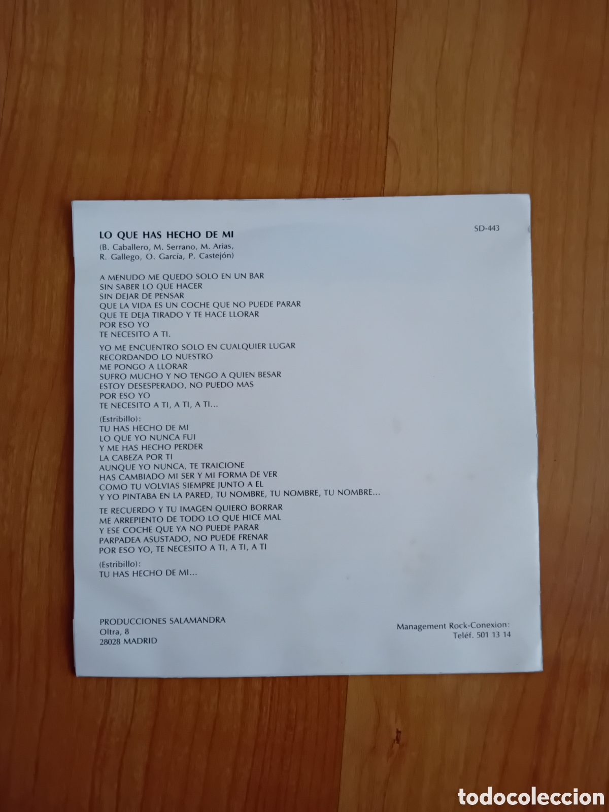 Discos de vinilo: LA LLAMADA. LO QUE HAS HECHO DE MI - Foto 2
