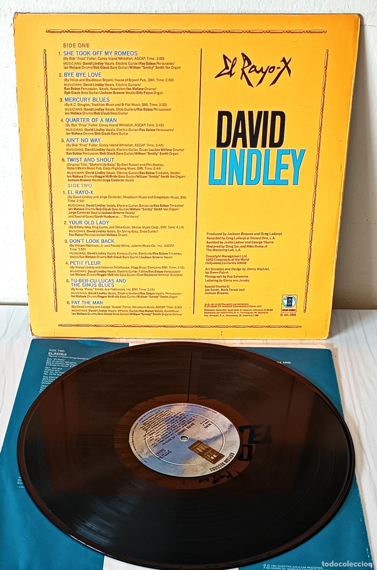 Discos de vinilo: DAVID LINDLEY - EL RAYO-X ASYLUM - 1981 - Foto 2