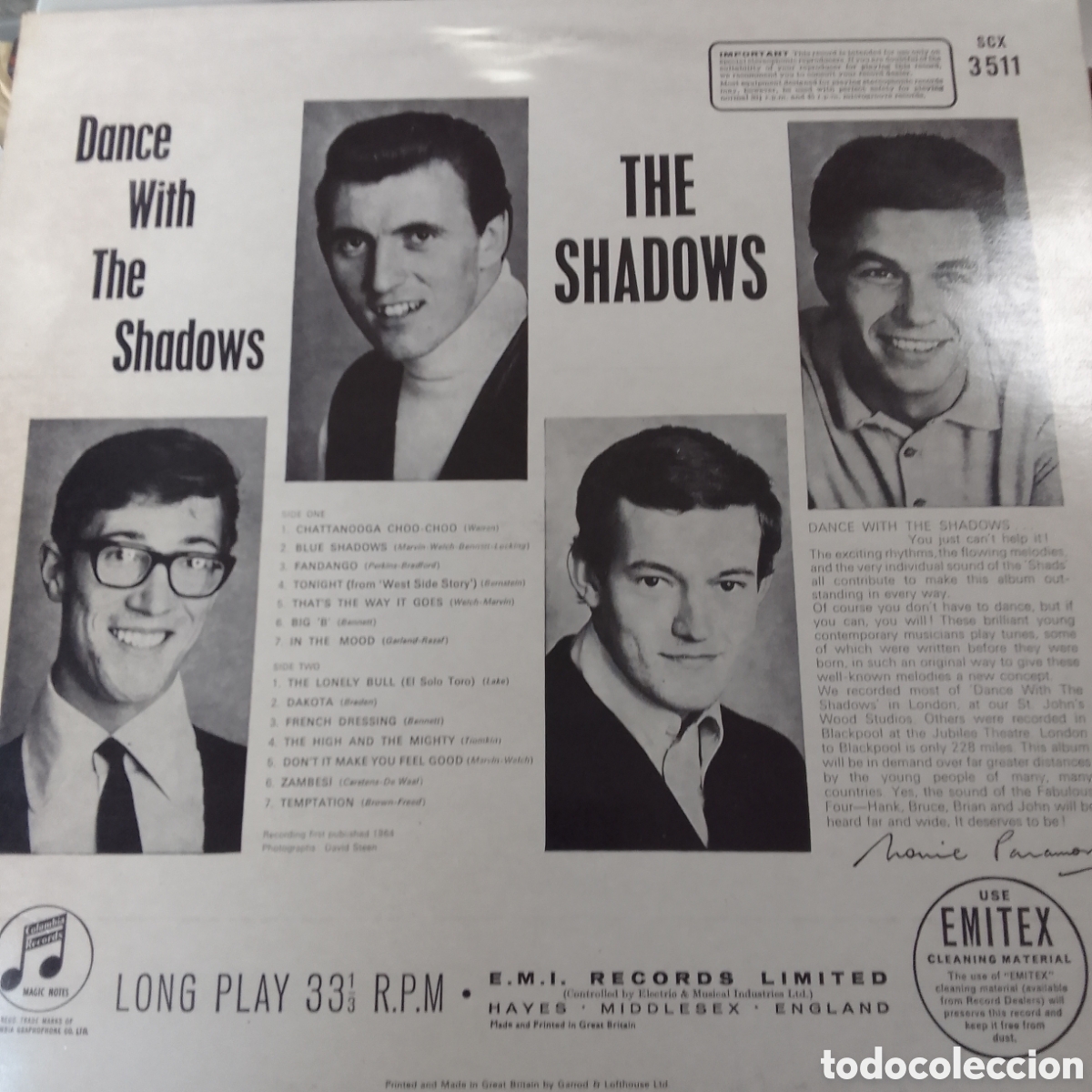 Discos de vinilo: THE SHADOWS DANCE WITH THE SHADOWS - Foto 2