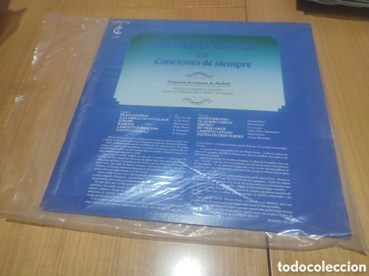 Discos de vinilo: Alfredo Kraus canciones de siempre - Foto 2