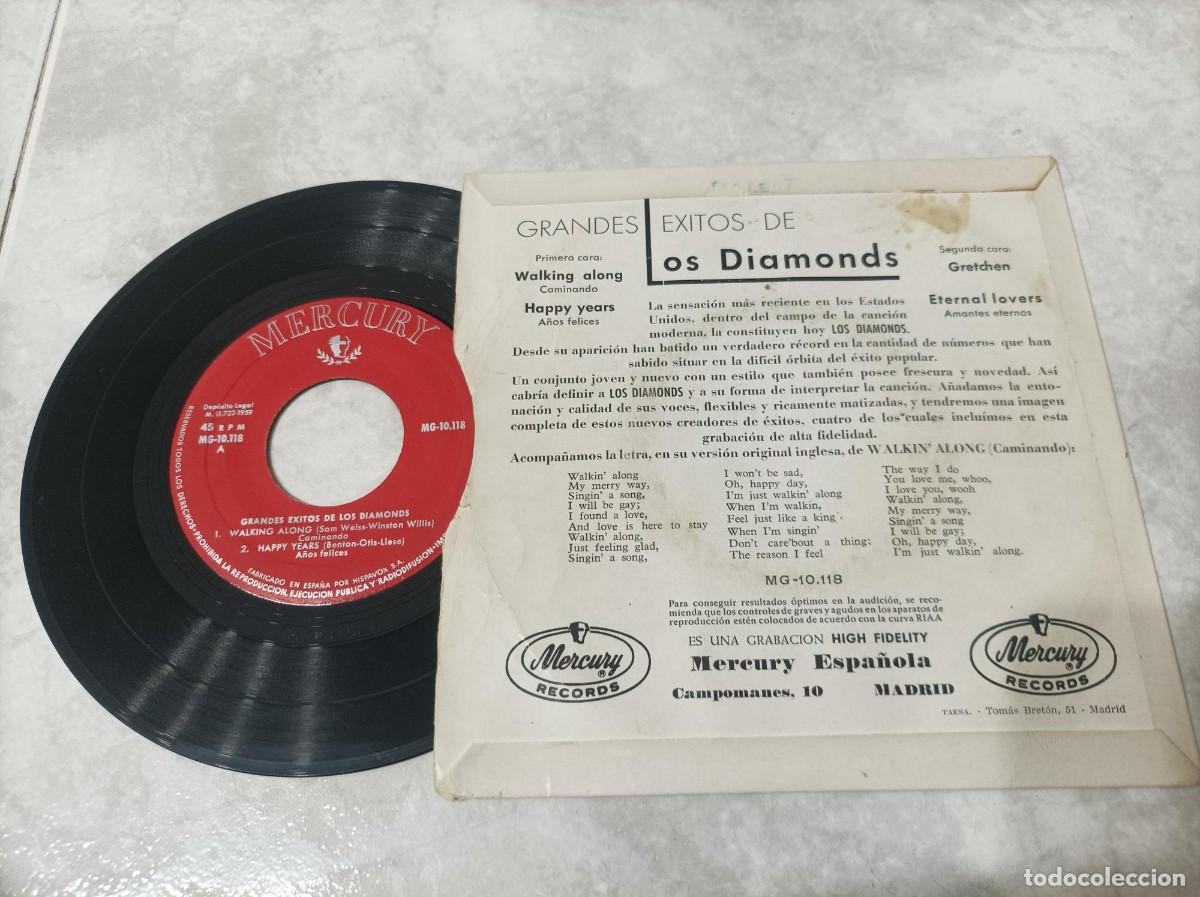 Discos de vinilo: Los Diamonds grandes exitos ep - Foto 2