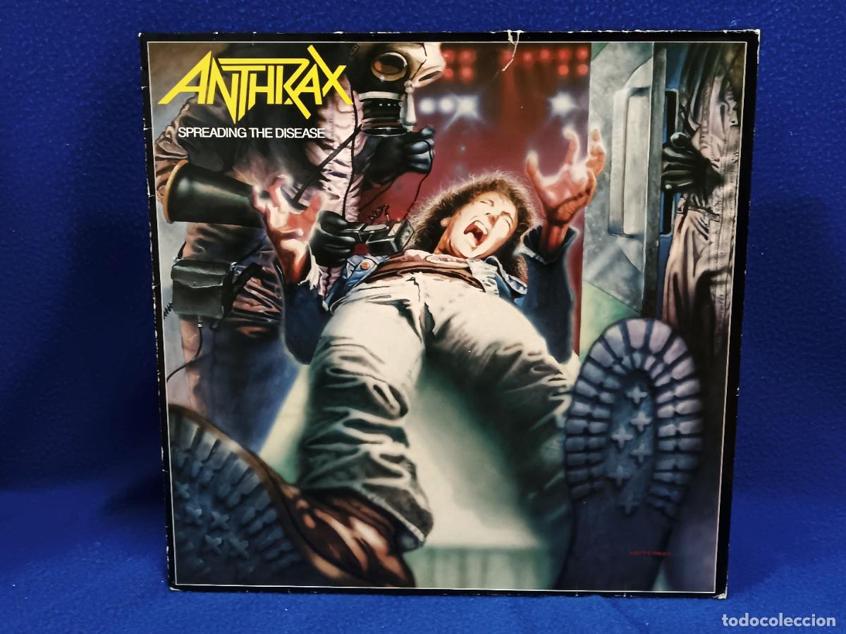 Discos de vinilo: ANTHRAX - SPREADING THE DISEASE - LP GERMANY 1986 - - Foto 3