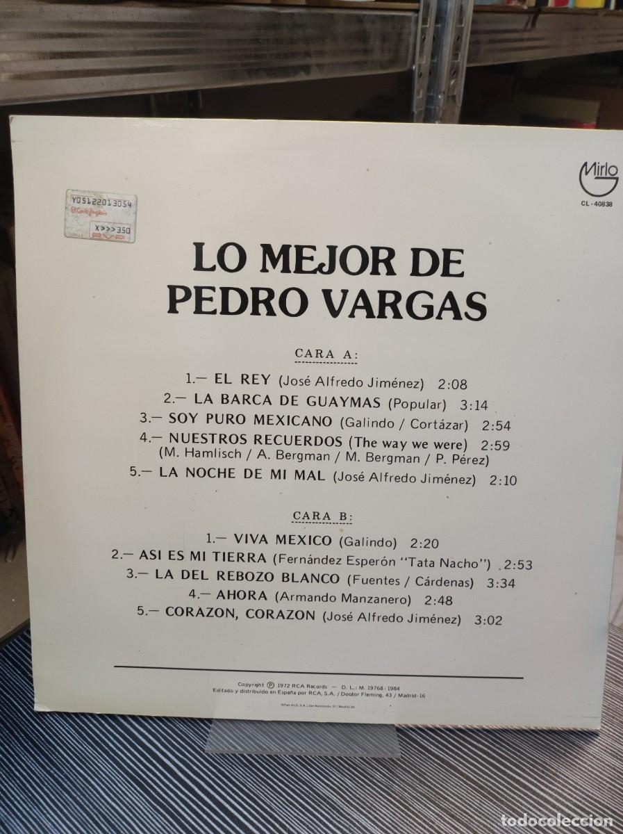 Discos de vinilo: LO MEJOR DE PEDRO VARGAS - Foto 2