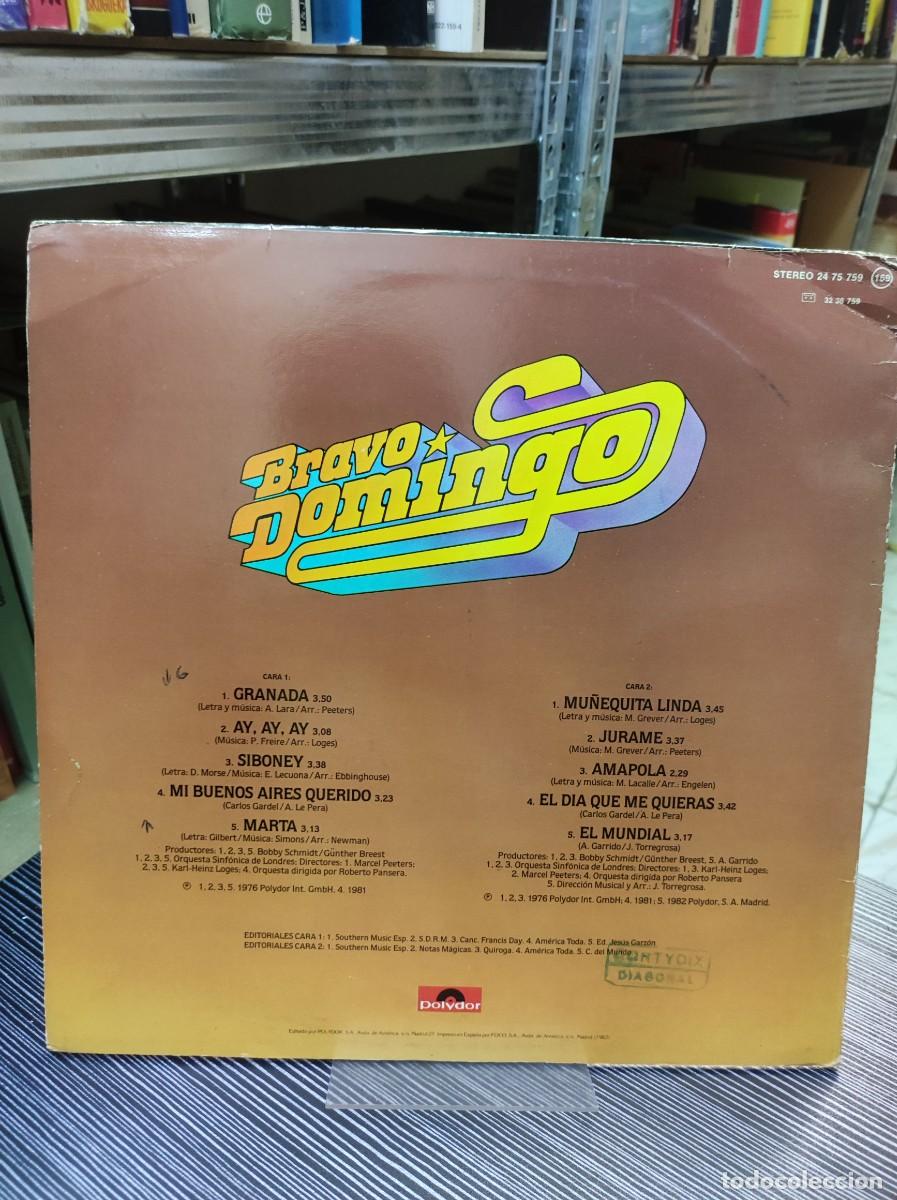Discos de vinilo: Placido Domingo &ndash; Bravo Domingo - Foto 2