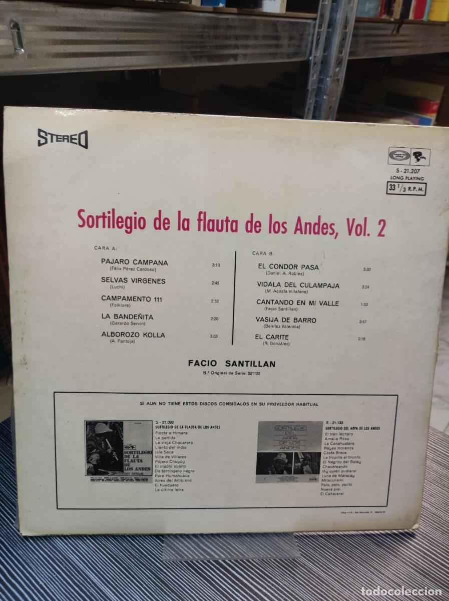 Discos de vinilo: Facio Santillan &ndash; Sortilegio De La Flauta De Los Andes, Vol. 2 - Foto 2