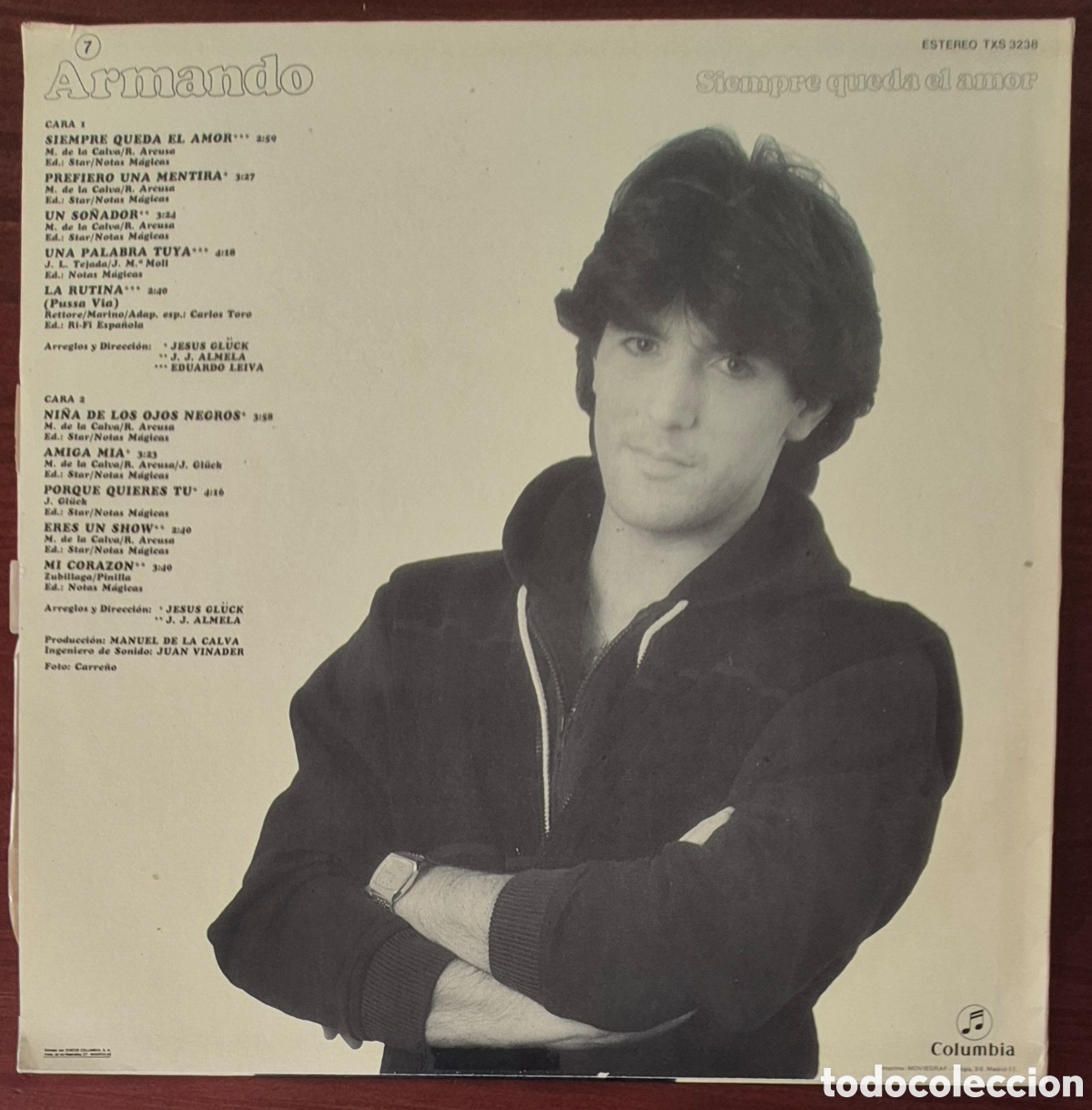 Discos de vinilo: LP - ARMANDO - SIEMPRE QUEDA EL AMOR - 1982 - Foto 2