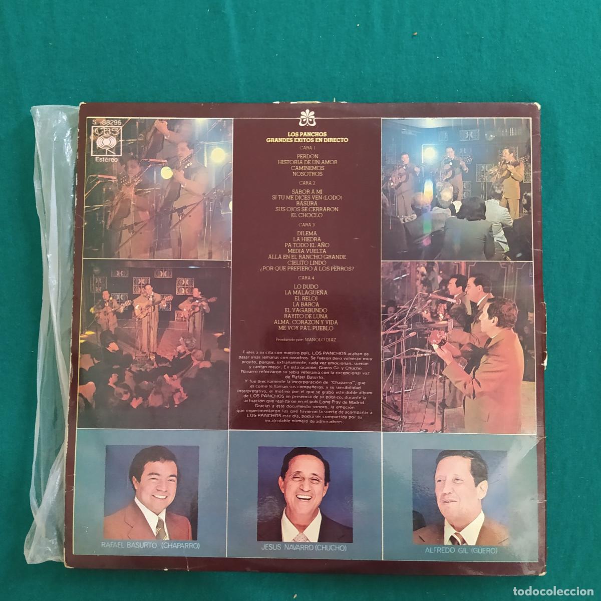 Discos de vinilo: Los Panchos &ndash; Grandes &Eacute;xitos En Directo - Foto 2