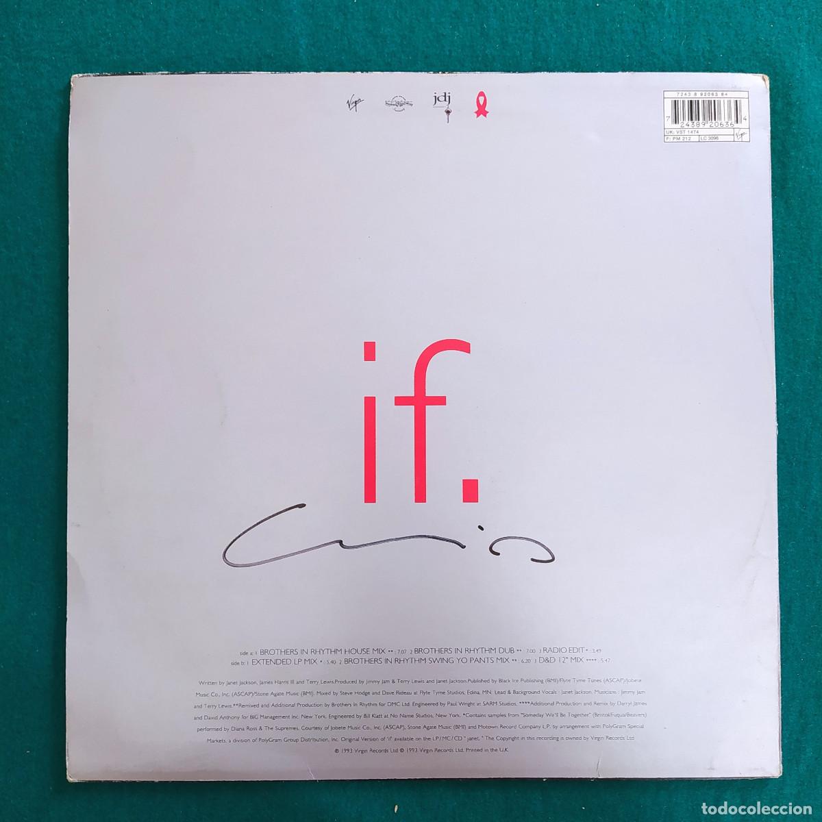 Discos de vinilo: Janet Jackson &ndash; If . - Foto 2