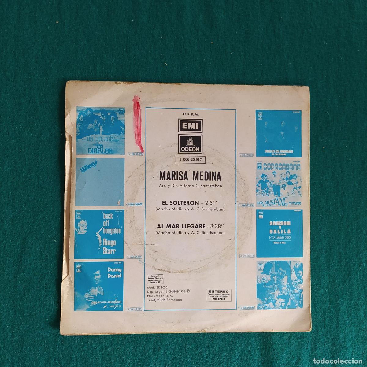 Discos de vinilo: Marisa Medina &ndash; El Solter&oacute;n - Foto 2