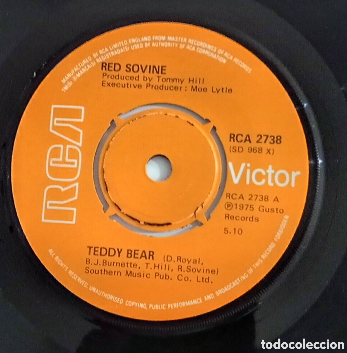 Discos de vinilo: RED SOVINE - Teddy bear (1976) single - Foto 1
