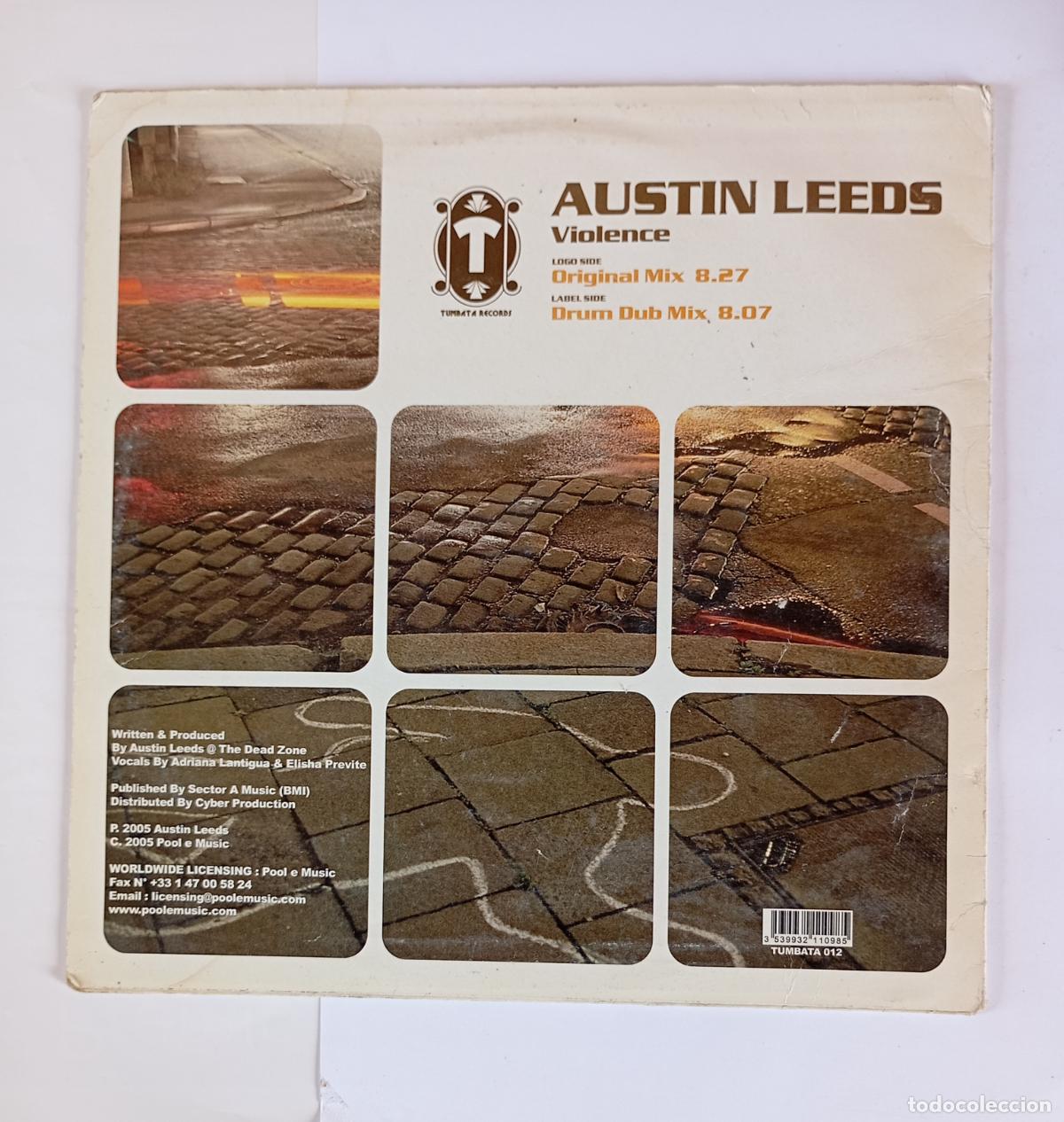 Discos de vinilo: AUSTIN LEEDS. VIOLENCE. MAXI-SINGLE. TDKDA50 - Foto 2