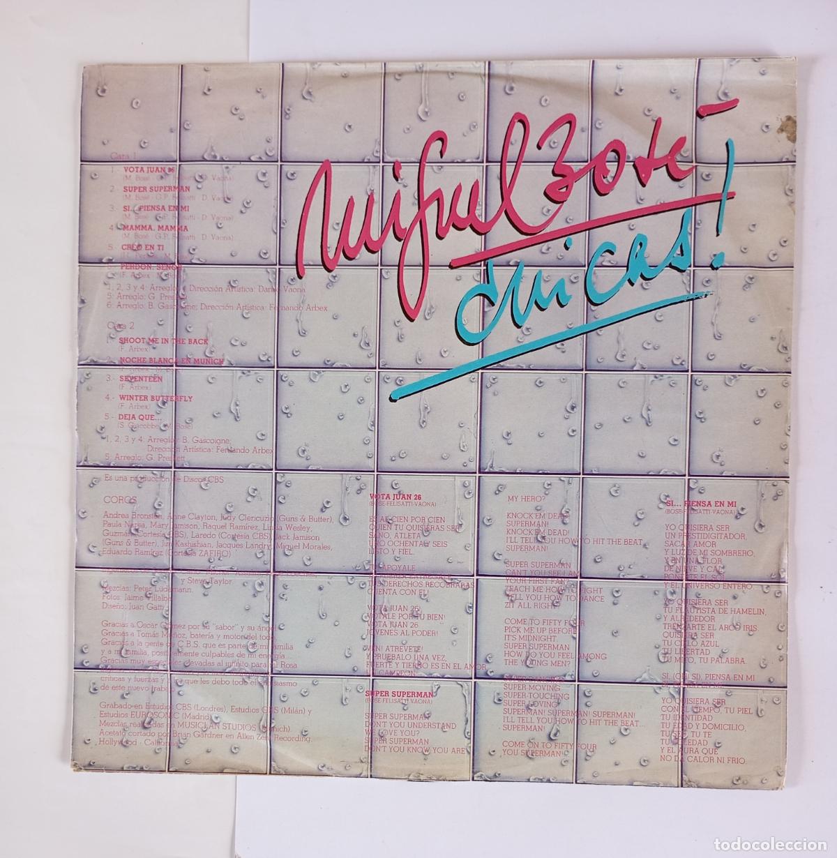 Discos de vinilo: MIGUEL BOSE - CHICAS - LP. TDKDA50 - Foto 1