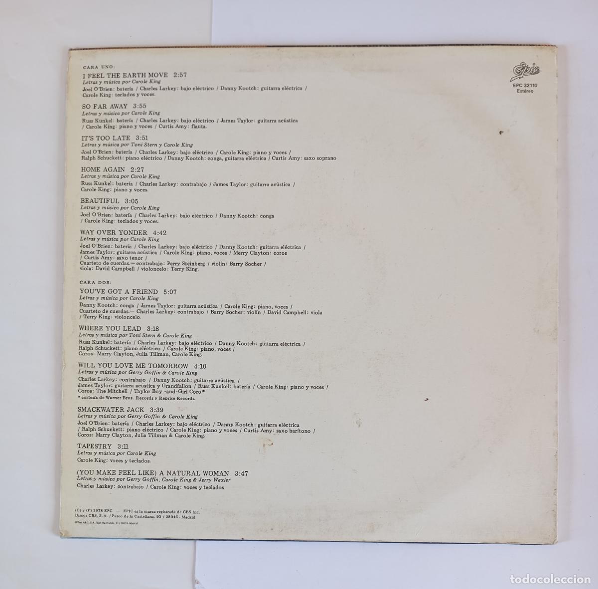 Discos de vinilo: CAROLE KING - TAPESTRY. LP. TDKDA50 - Foto 2