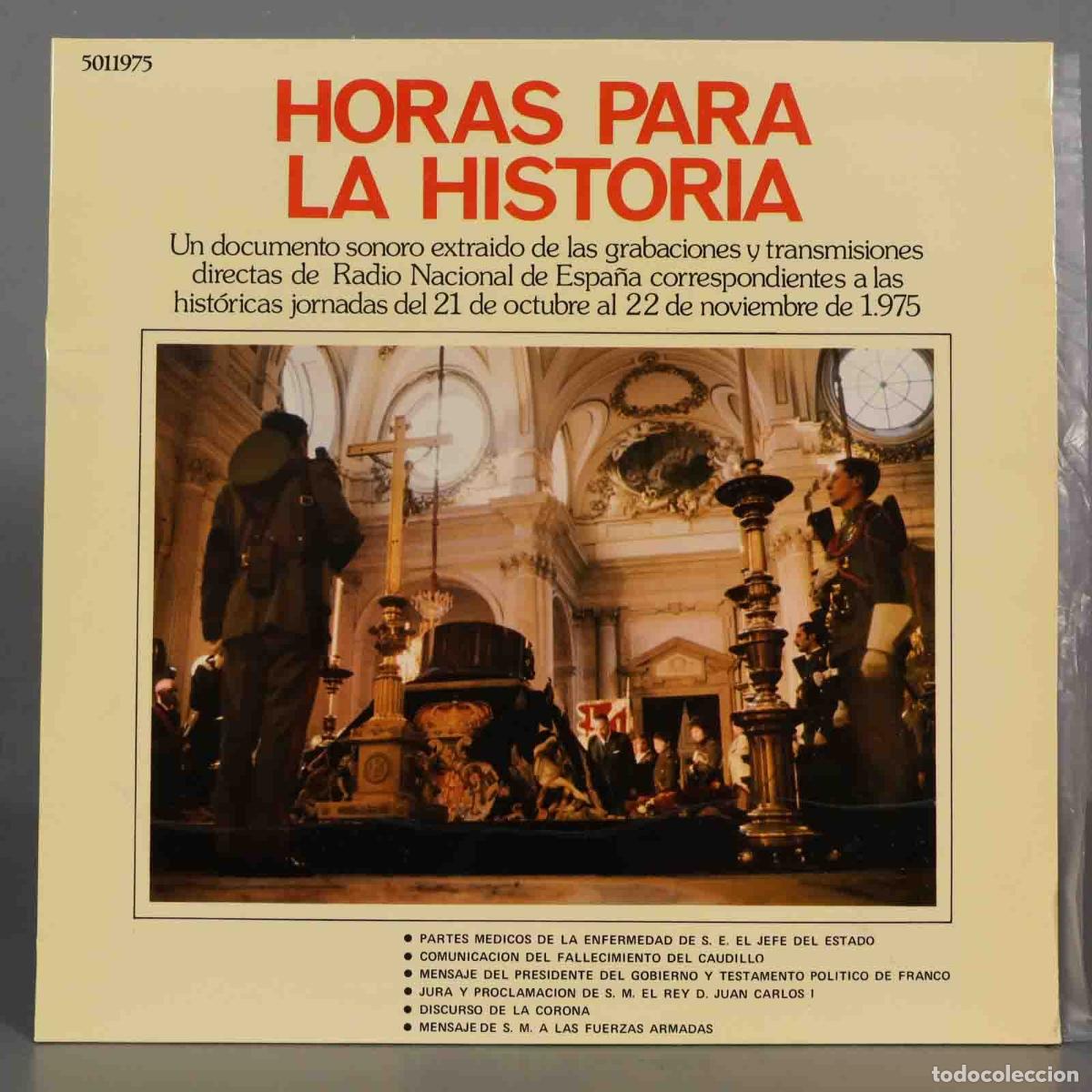 Discos de vinilo: LP. HORAS PARA LA HISTORIA - Foto 1