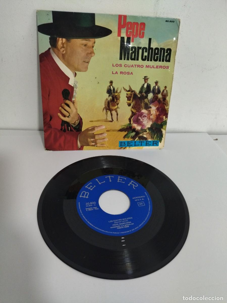 Discos de vinilo: Pepe Marchena los cuatro muleros y la rosa - Foto 1