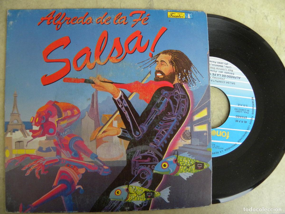 Discos de vinilo: ALFREDO DE LA FE -SALSA COMPUTARIZADA -SINGLE 1978 -BUEN ESTADO - Foto 1