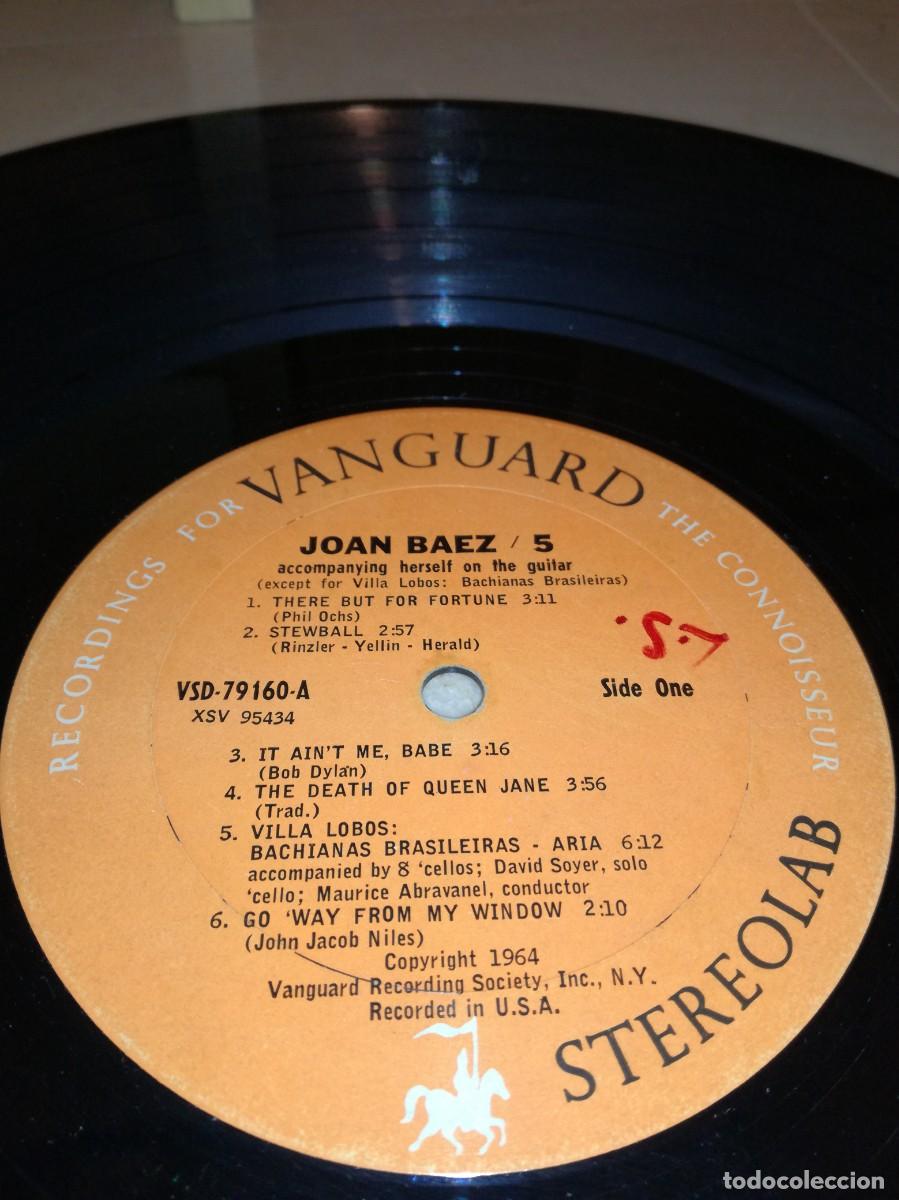 Discos de vinilo: JOAN BAEZ-5-ORIGINAL USA - Foto 3