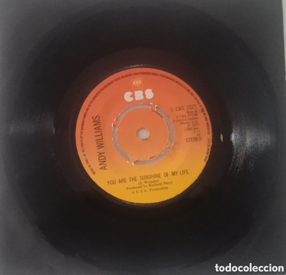 Discos de vinilo: ANDY WILLIAMS - Make it easy for me (1974) single - Foto 3
