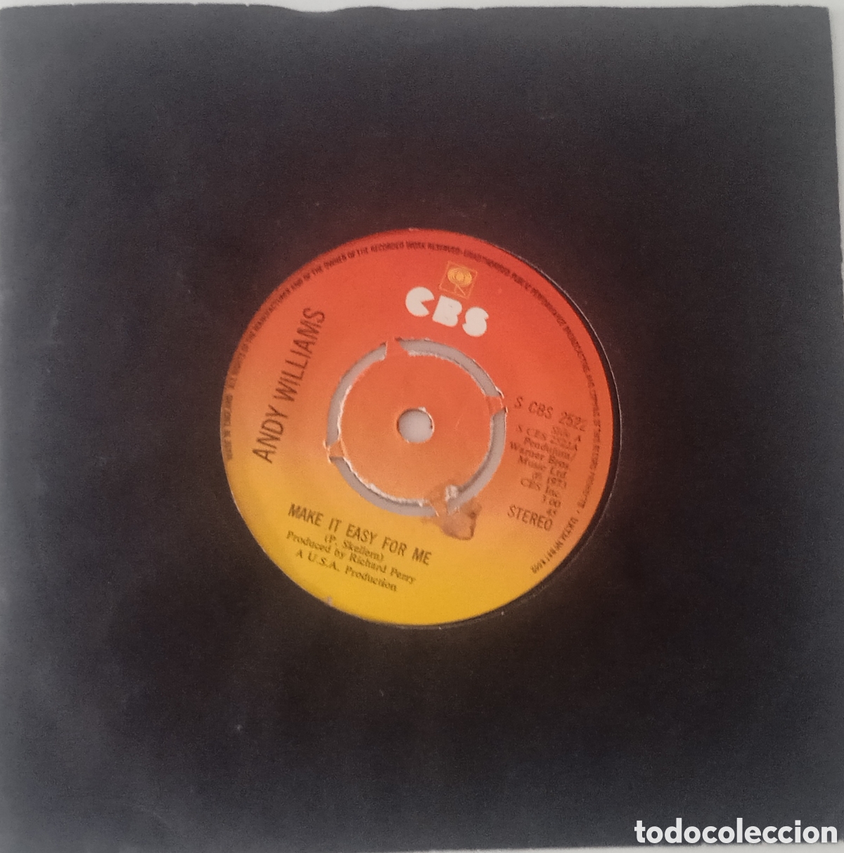 Discos de vinilo: ANDY WILLIAMS - Make it easy for me (1974) single - Foto 5