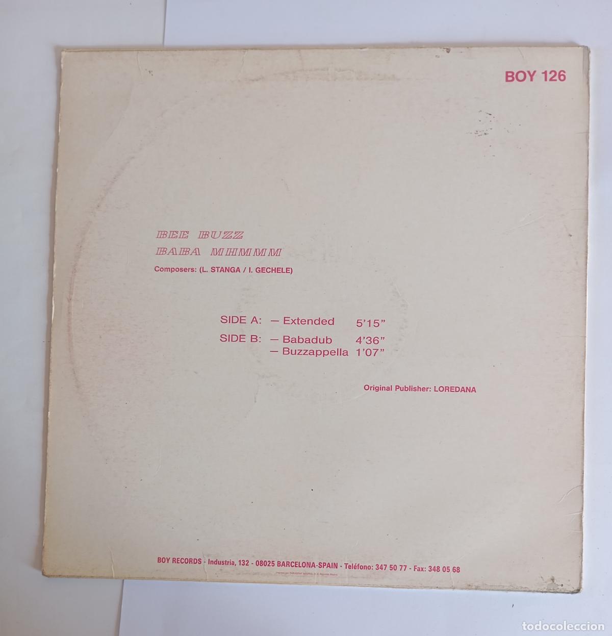 Discos de vinilo: BEE BUZZ BABA MHMMM. MAXI-SINGLE. TDKDA50 - Foto 2