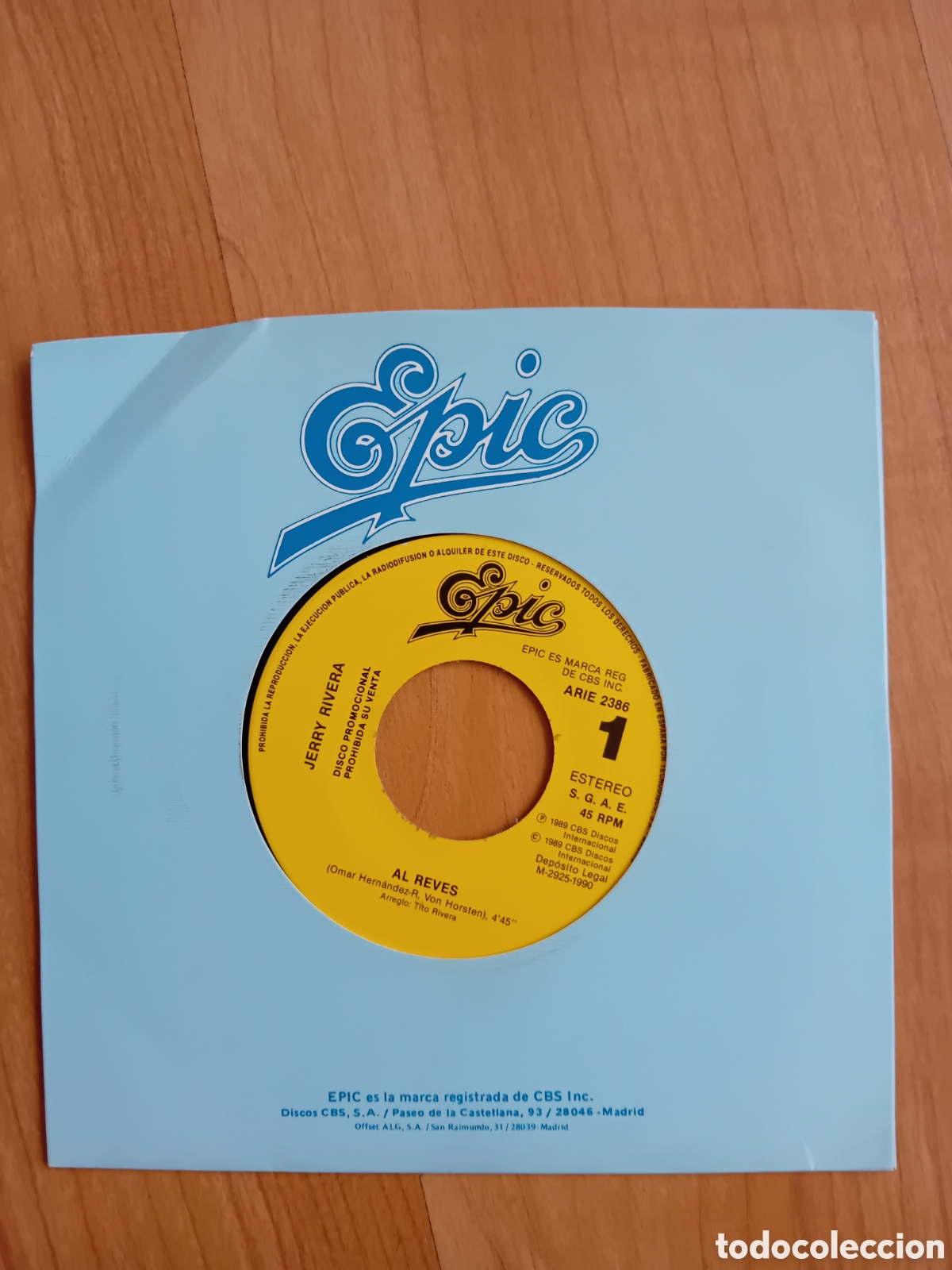 Discos de vinilo: JERRY RIVERA. AL REV&Eacute;S - Foto 1