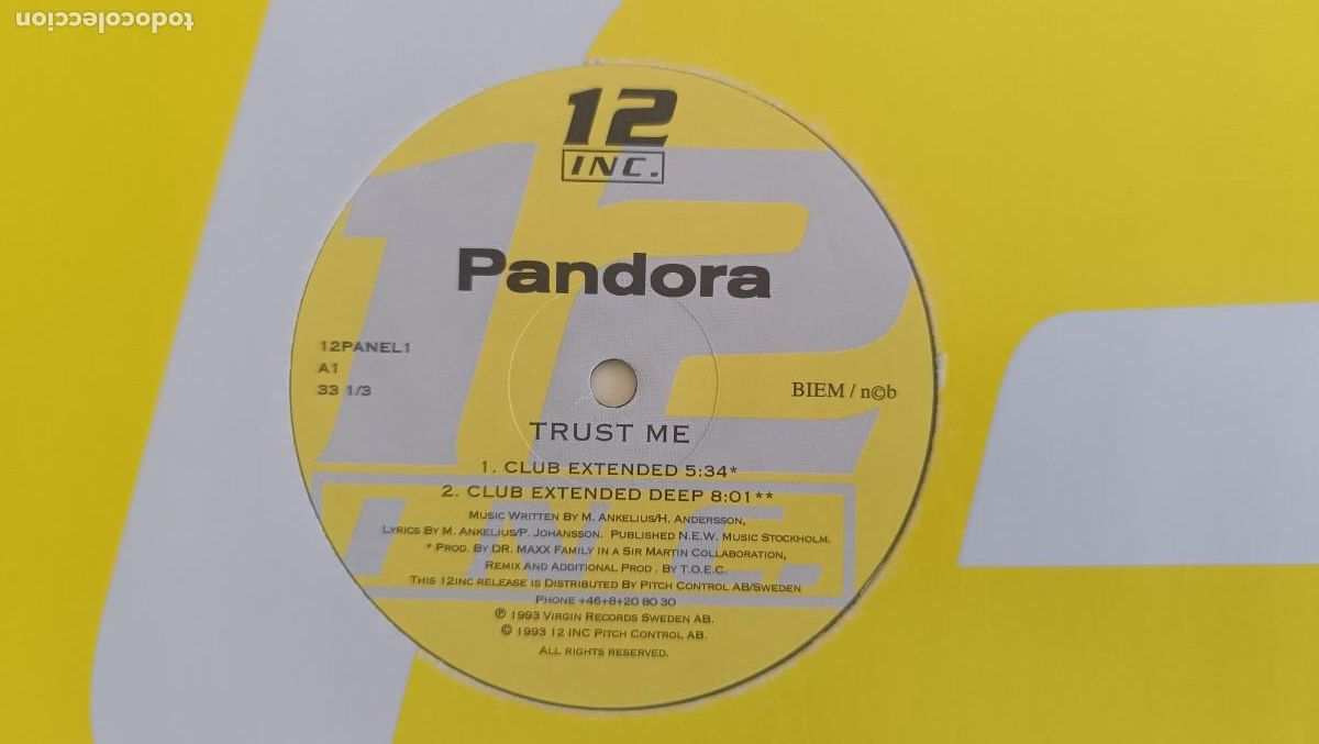 Discos de vinilo: Pandora / Elevate &ndash; Trust Me / Easy - To Believe - Foto 1