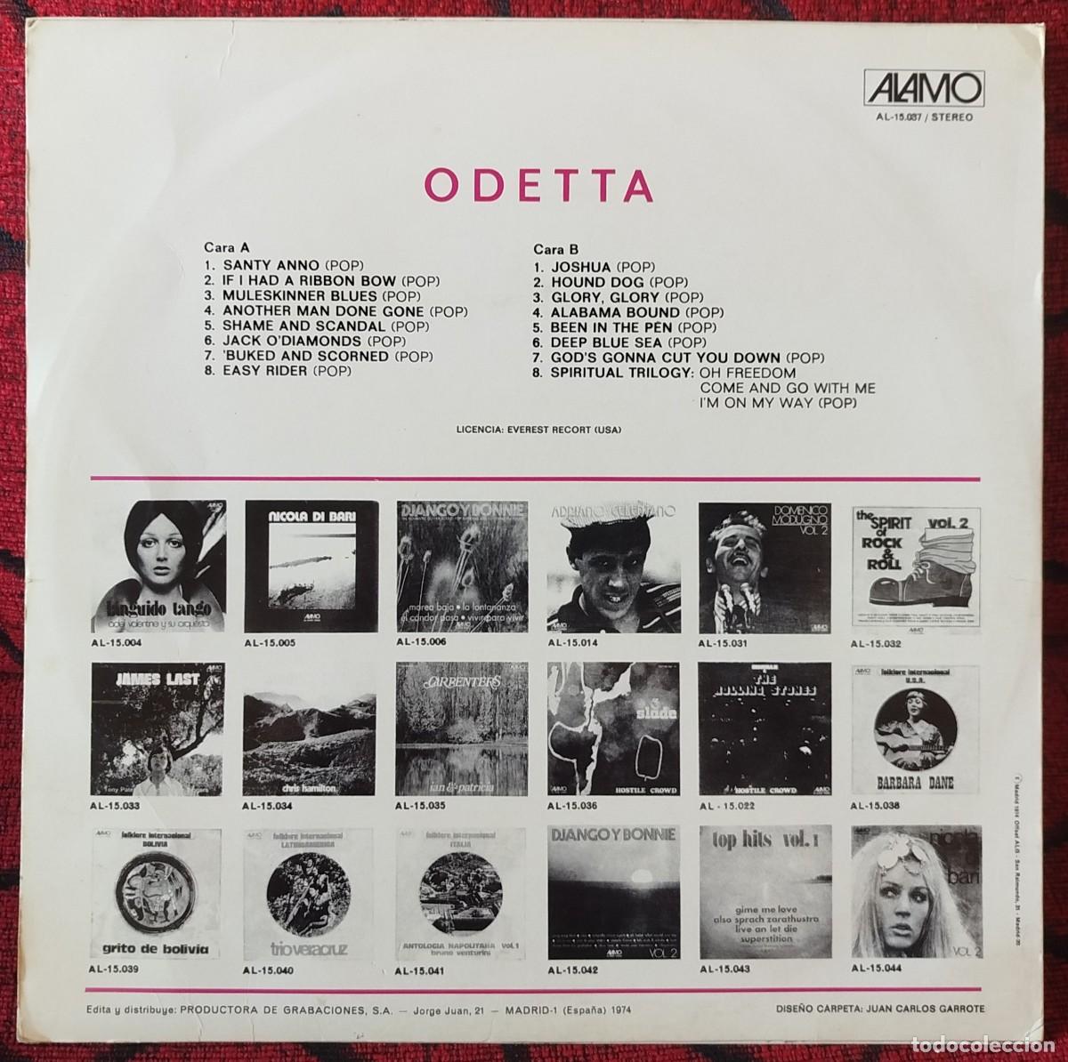 Discos de vinilo: ODETTA ** Folklore Internacional U.S.A. ** VINILO LP 1974 - Foto 2