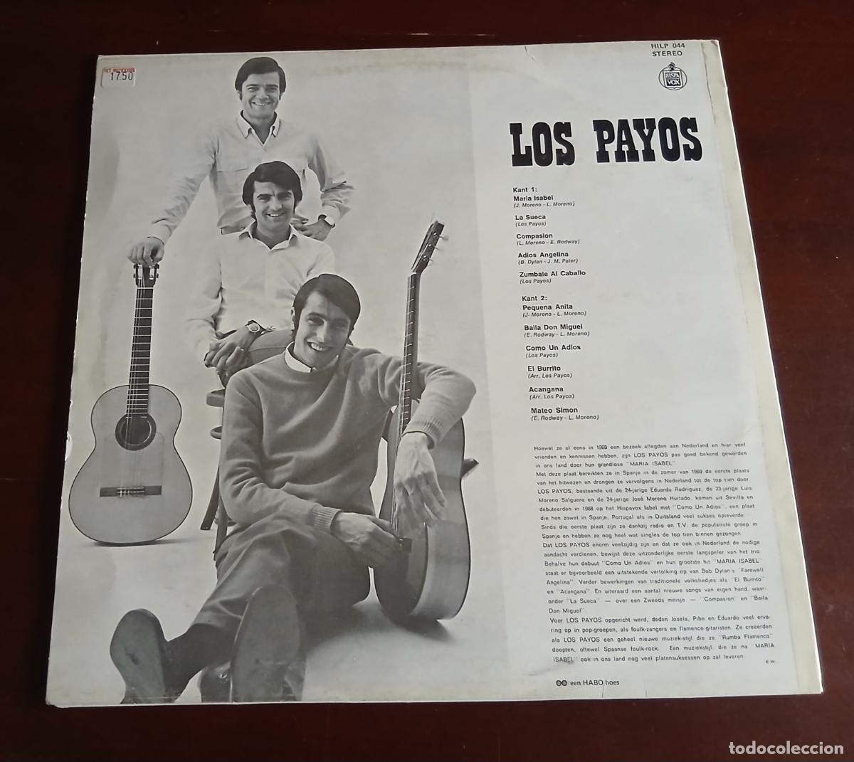 Discos de vinilo: LOS PAYOS - MARIA ISABEL - LP - Foto 2