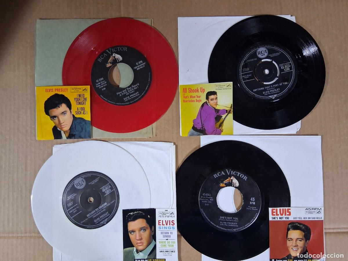 Discos de vinilo: Elvis Presley single lote 4 - Foto 1