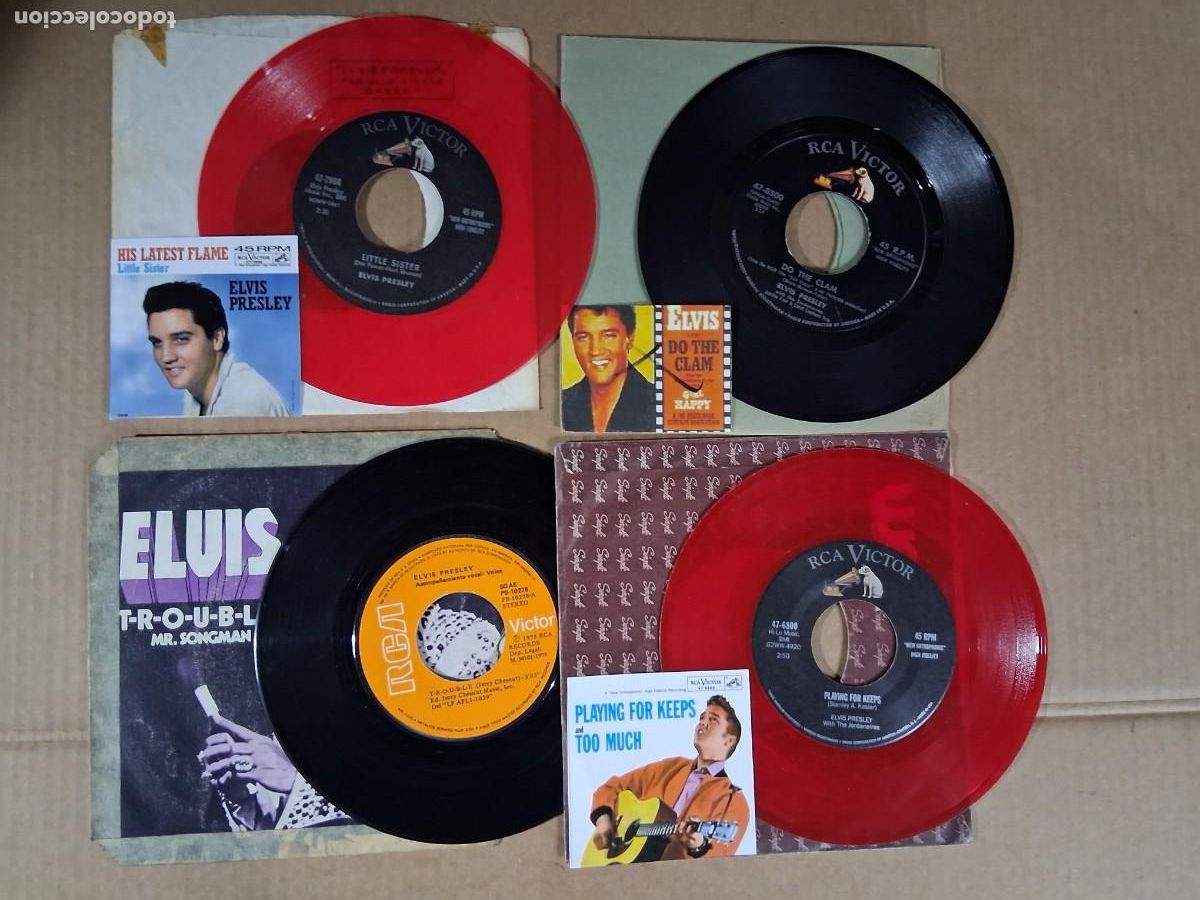 Discos de vinilo: Elvis Presley single lote 5 - Foto 1