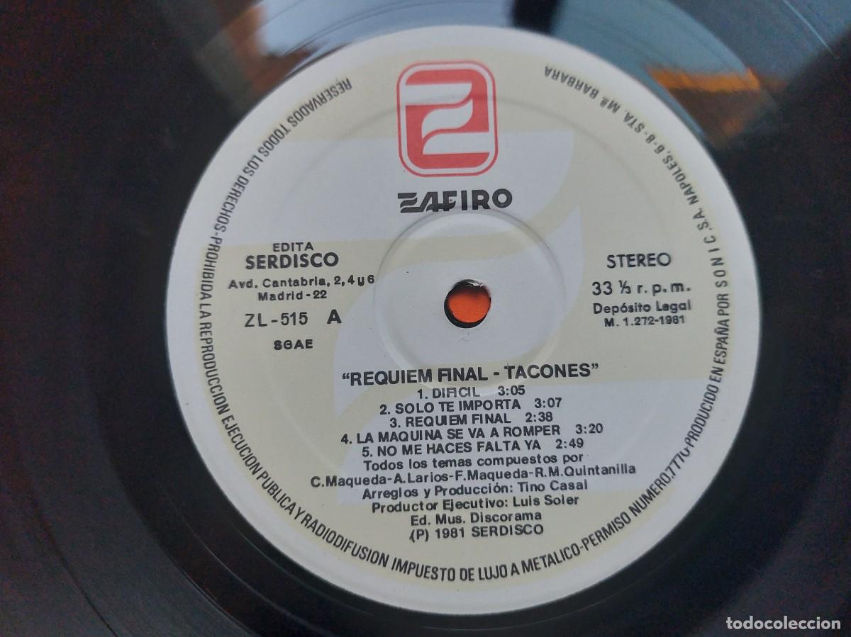 Discos de vinilo: TACONES - LP Spain * MINT * REQUIEM FINAL - Foto 6